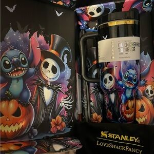 Stanley Halloween Tumbler with Blue & Purple Stitch and Jack Design